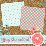Tiffany Blue and Pink Digital Paper RCS1003B