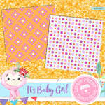 Its A Baby Girl Digital Paper RCS1007B