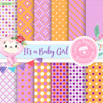 Its A Baby Girl Digital Paper RCS1007B