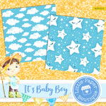 It's A Baby Boy Digital Paper RCS1010B