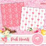 Pink Hearts Digital Paper RCS1012B