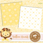 Yellow Hearts Digital Paper RCS1013B