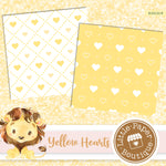 Yellow Hearts Digital Paper RCS1013B