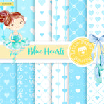 Blue Hearts Digital Paper RCS1015B