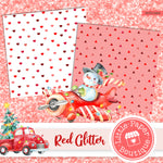 Red Glitter Digital Paper RCS1025B