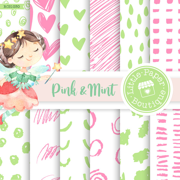 Pink Mint Digital Paper RCS1030B