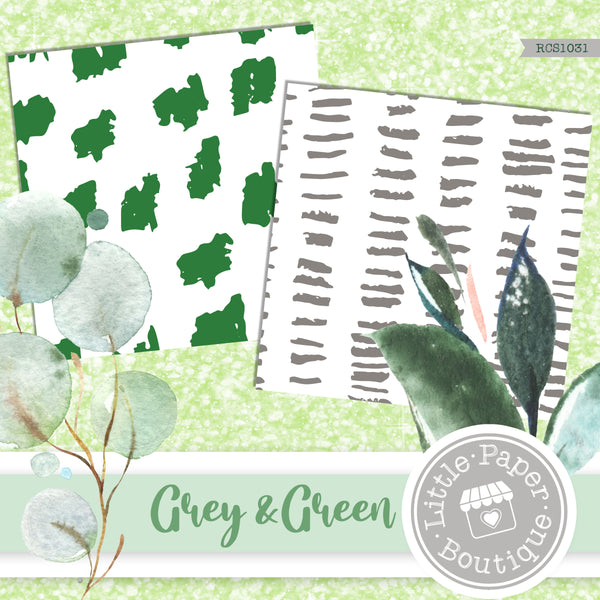 Grey Green Digital Paper RCS1031B