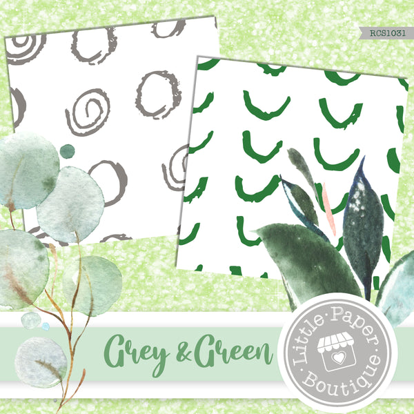 Grey Green Digital Paper RCS1031B