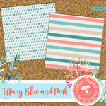 Tiffany Blue and Pink Digital Paper RCS103B
