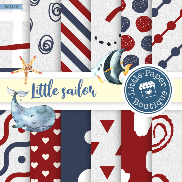Little Sailor Digital Paper RCS112B