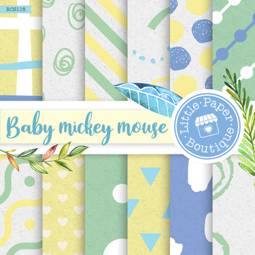 Baby Mickey Mouse Digital Paper RCS115B