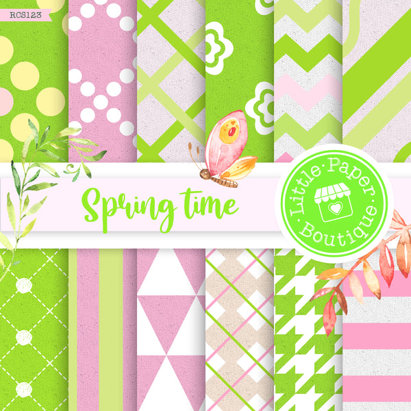 Spring Time Digital Paper RCS123B