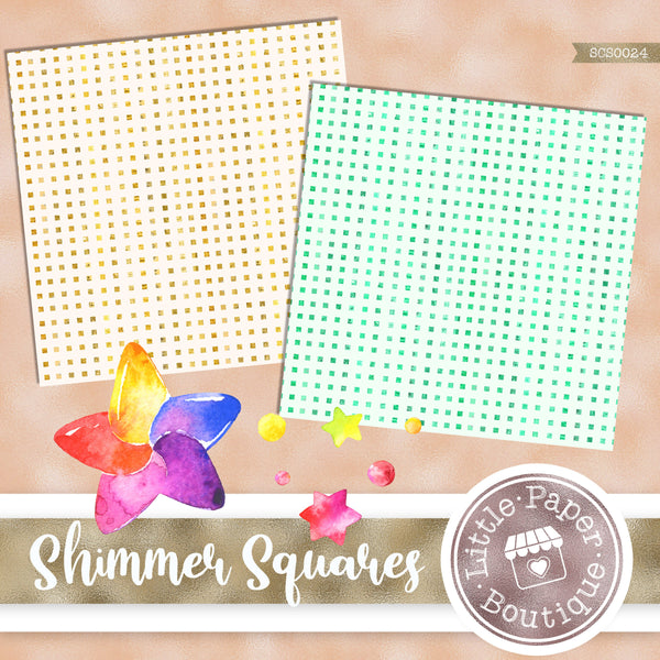 Shimmer Squares Seamless Digital Paper SCS0024B