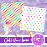 Cute Rainbow Seamless Digital Paper SCS0014B