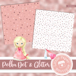 Polka Dot Glitter Seamless Digital Paper SCS0015B