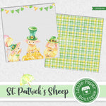 St Patrick's Day Sheep Watercolor Digital Paper LPB024A