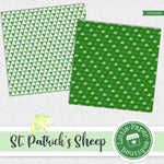 St Patrick's Day Sheep Watercolor Digital Paper LPB024B