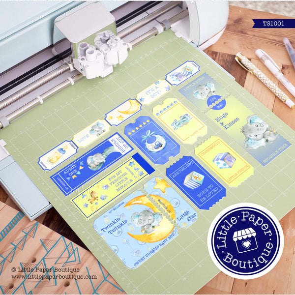 Baby Boy Printable Collage Ticket Series TS1001