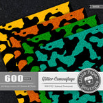 Camouflage Background Rainbow Glitter 600 Seamless Digital Paper LPB6H106