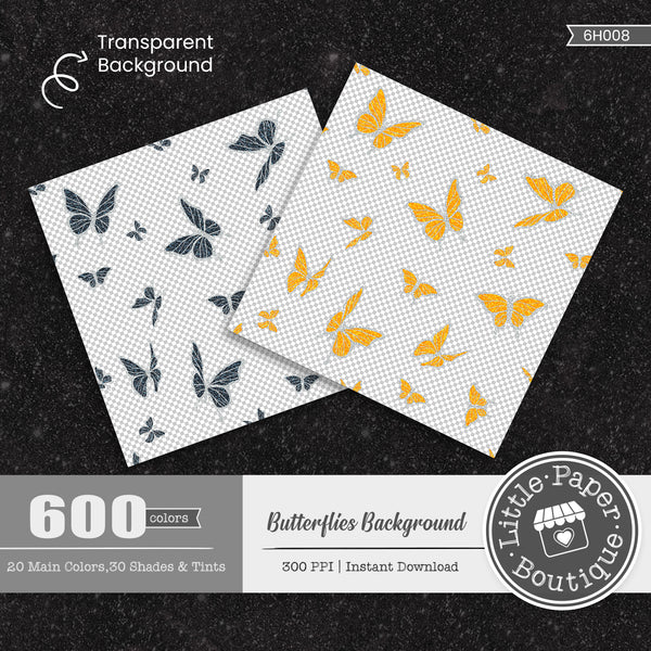 Butterflies Background Rainbow Glitter 600 Seamless Digital Paper LPB6H008