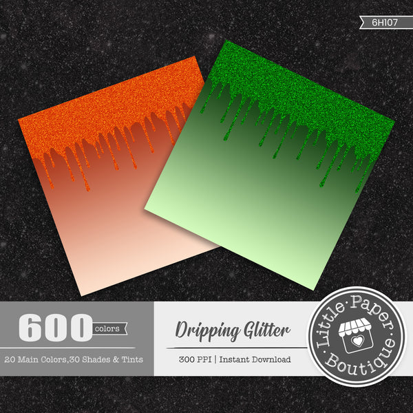 Rainbow Dripping Glitter 600 Seamless Digital Paper LPB6H107