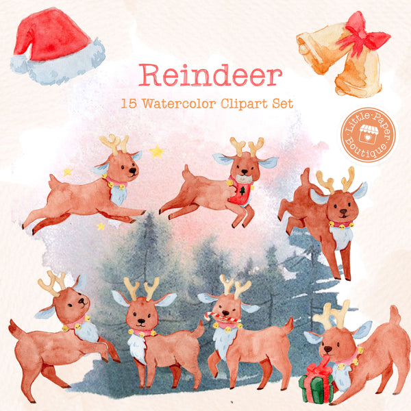 Christmas Reindeer Digital Clipart CA000