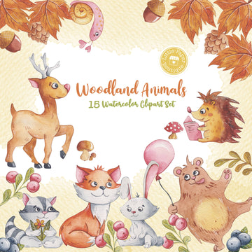 Woodland Animals Digital Clipart CA005