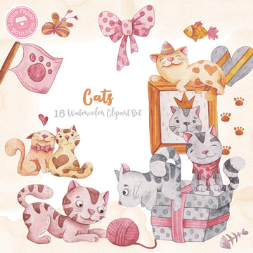 Cats Digital Clipart CA013