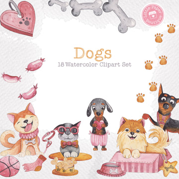 Dogs Digital Clipart CA012