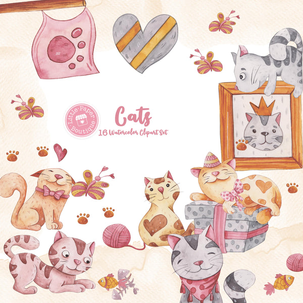 Cats Digital Clipart CA013
