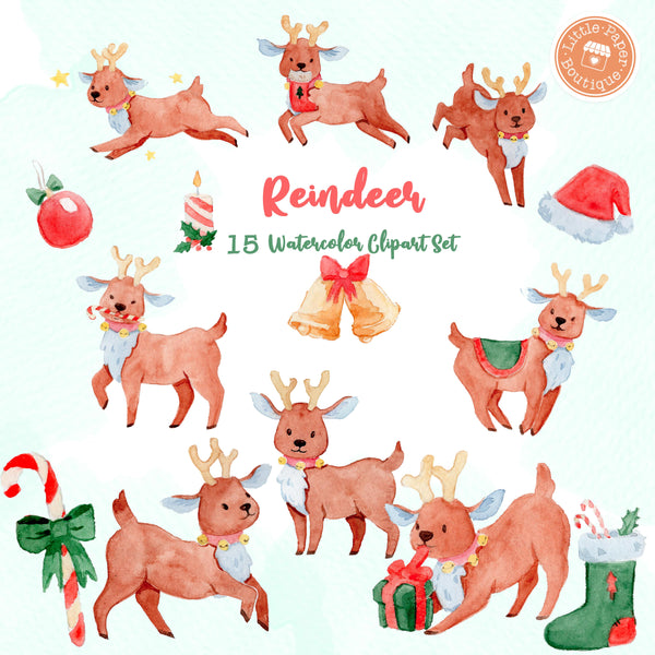 Christmas Reindeer Digital Clipart CA000